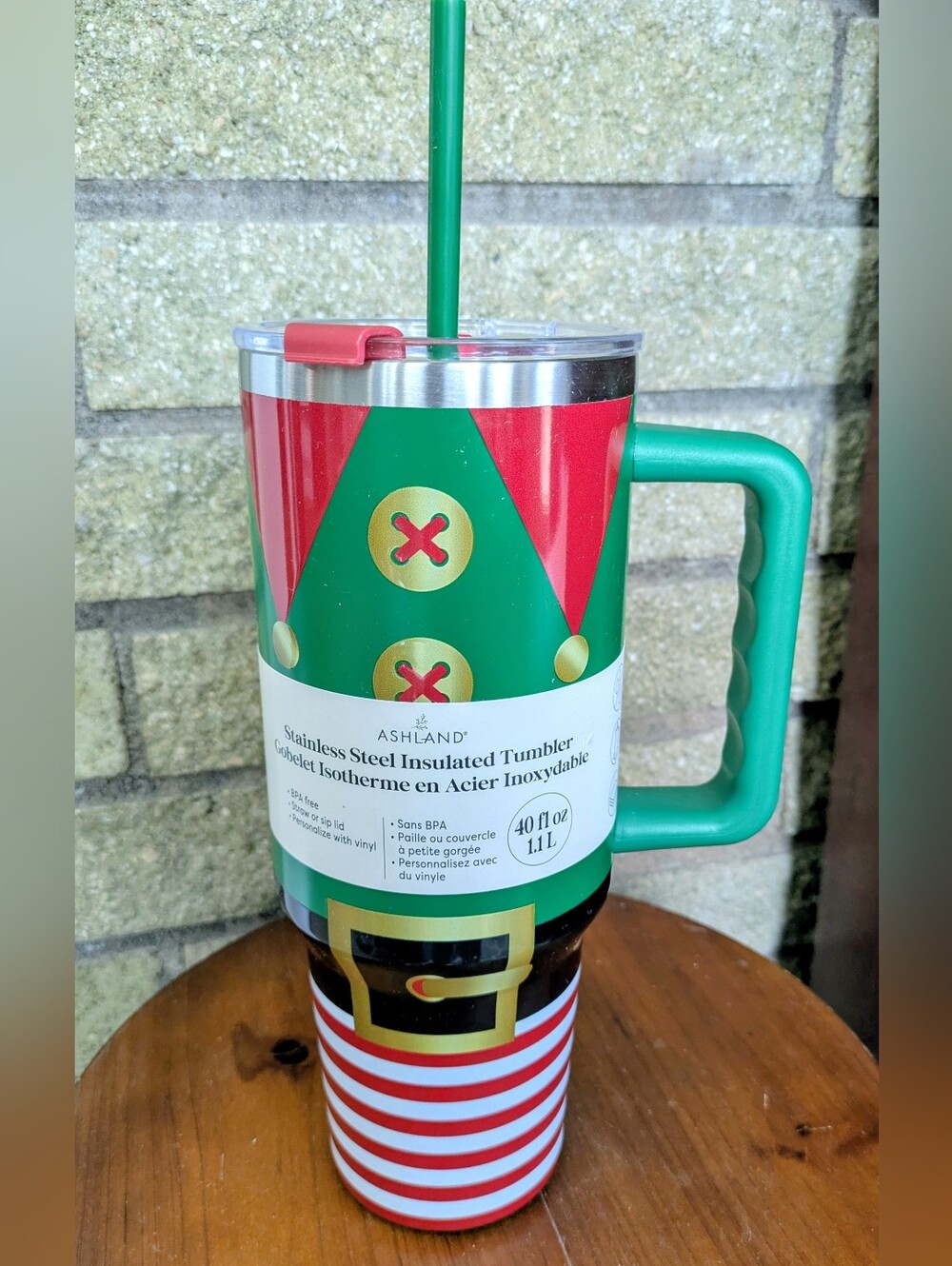 NWT  Christmas Elf🎄Large Insulated Tumbler